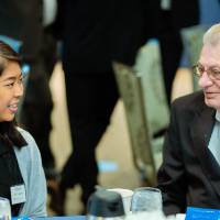 Guests at a table at Scholarship Dinner 2019